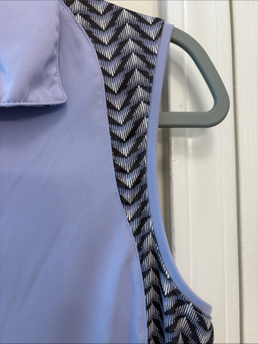 EUC Slazenger Lavender, Gray & Ivory Chevron Golf Skort w/ Pockets plus a top - Picture 13 of 16